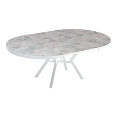 Dining table TOLEDO WHITE MARBLE 130/170*130*75(29961)