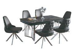 Комплект стіл і стільці (6 swivel chairs + dining table 170*90*75) (29950)
