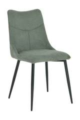 Обеденный стул KELVIN KHAKI 46*59*86 (обеденный стул, спинка и сиденье из дизайнерской ткани, черные металлические ножки). (29871)