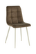 Scaun de dining RIA DARK PU 55*46*89 (scaun de dining, spătar și șezut din țesătură de designer tip piele, picioare metalice negre).(29866)