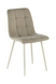 Scaun de dining RIA BEIGE 55*46*89 (scaun de dining, spătar și șezut din țesătură de designer, picioare metalice crem).(29864)