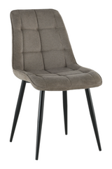 Cтілець обідній VITO CAPUCCINO-2 51*60*90 (обідній стілець, спинка та сидіння дизайнерська тканина, чорні металеві ніжки) (29862)