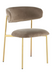 Scaun de dining EVA CAPUCCINO/GOLD 54*58*80 (scaun de dining, spătar și șezut din catifea capuccino, picioare metalice aurii).(29857)