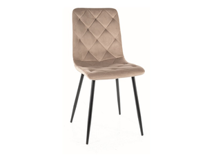 Scaun de dining JERRY VELVET (FRAME BLACK/BEIGE BLUVEL 40) 45*39*91 cm