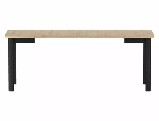 Masă de dining OSKAR STEJAR ARTISAN cu NEGRU MAT (PAL LAMINAT/MDF) 120(200)&times;80 cm