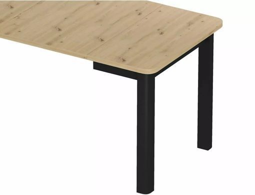 Masă de dining OSKAR STEJAR ARTISAN cu NEGRU MAT (PAL LAMINAT/MDF) 120(200)&times;80 cm