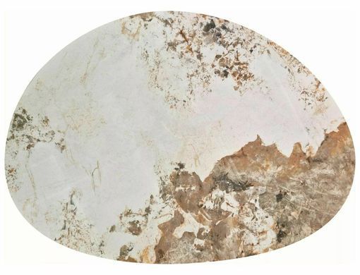 Măsuță de cafea ADELIS ALB PANDORO cu STEJAR (MDF CERAMICĂ/FURNIR NATURAL) 110&times;80 cm