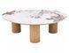 Măsuță de cafea ADELIS ALB PANDORO cu STEJAR (MDF CERAMICĂ/FURNIR NATURAL) 110&times;80 cm