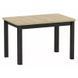 Masă de dining OSKAR STEJAR ARTISAN cu NEGRU MAT (PAL LAMINAT/MDF) 120(200)&times;80 cm