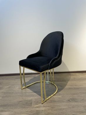 Dining chair RODOS GREEN VELVET GOLD