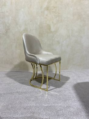 Scaun de sufragerie RODOS LIGHT BEIGE BF03 GOLD