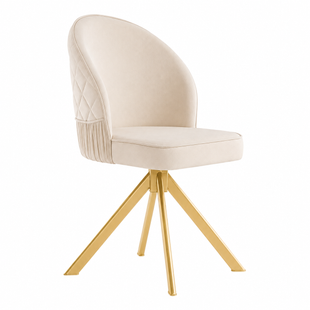 Scaun de sufragerie DAISY CREAM (pivotant) 48*49*94