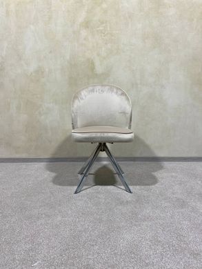 Dining chair DAISY CREAM (swivel) 48*49*94 SILVER LEG