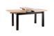 Masă de dining PRESTO STEJAR ARTISAN cu NEGRU (PAL LAMINAT) 140(218)&times;80 cm