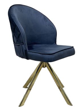 Dining chair DAISY GREY(swivel 360) 49*45*89 GOLD LEG