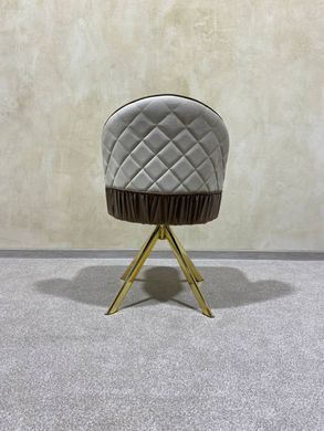 Dining chair DAISY CAPPUCCINO (swivel) 48*49*94  GOLD LEG