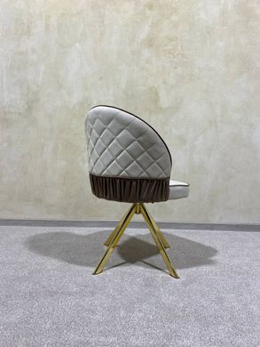 Dining chair DAISY CAPPUCCINO (swivel) 48*49*94  GOLD LEG