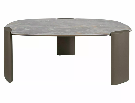 Журнальний столик ADORO A СІРИЙ GRIGIO з МІДДЮ (МДФ КЕРАМІКА/МЕТАЛ) 118&times;75 см