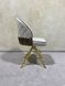 Dining chair DAISY CAPPUCCINO (swivel) 48*49*94  GOLD LEG