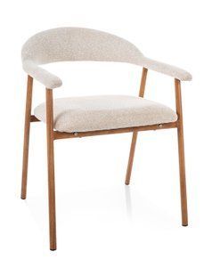 Scaun de dining LAGOS D (FRAME OAK/BEJ DESCHIS 22) 57*47*76 cm