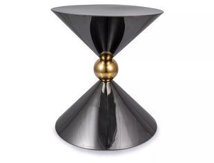 Măsuță de cafea MIRA NEGRU LUCIOS (OȚEL INOXIDABIL) 50&times;56 cm