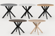 Masă de dining TALIA, blat din ceramică cu efect de marmură, alb mat, cadru metalic negru mat 76&times;90 см