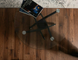 Coffee table AGIS A TRANSPARENT with MATTE BLACK (TEMPERED GLASS/METAL) 60&times;45 cm