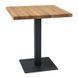 Masă de dining PURO LAMINAT STEJAR NATURAL cu NEGRU (PAL LAMINAT/METAL) 60&times;60 cm