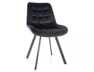 Scaun de dining MONTI NEGRU (BLACK FRAME/BLACK BLUVEL 19) 44*51*88 cm