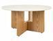 Măsuță de cafea ALMA ECRU cu STEJAR (MDF MICROCIMENT/FURNIR NATURAL) 80&times;40 cm