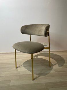 Scaun de dining EVA (GOLD FRAME/CAPPUCCINO) 54*58*80 cm