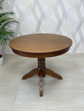 Dining table on one leg folding wooden INVITO, 900/1300 round