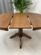 Dining table on one leg folding wooden INVITO, 900/1300 round