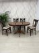 Dining table on one leg folding wooden INVITO, 900/1300 round