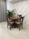 Dining table on one leg folding wooden INVITO, 900/1300 round