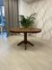 Dining table on one leg folding wooden INVITO, 900/1300 round