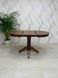 Dining table on one leg folding wooden INVITO, 900/1300 round