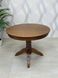 Dining table on one leg folding wooden INVITO, 900/1300 round