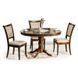 Masă de dining MARGO NUC &Icirc;NCHIS (MDF/FURNIR/LEMN) 90(125)&times;90 cm