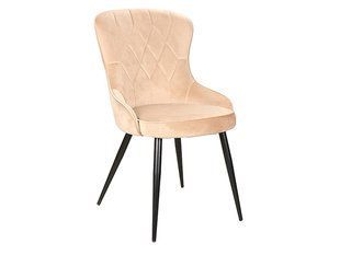 Scaun de dining LOTUS VELVET (FRAME BLACK/BEIGE BLUVEL 28) 52*45*91 cm