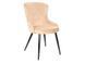 Scaun de dining LOTUS VELVET (FRAME BLACK/BEIGE BLUVEL 28) 52*45*91 cm