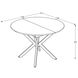 Masă de dining rotundă DOBOK RETRO STONE D110*76 cm (extensibilă, diametru 1,1 m)