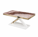 Dining table MILANO MILK + MARBLE 01 + GOLD 180/220/260*95*77 cm