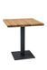 Masă de dining PURO STEJAR cu NEGRU (FURNIR NATURAL/METAL) 70&times;70 cm