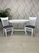 Dining table extendable wooden INVITO WHITE, 1200/1600 oval