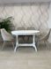 Dining table extendable wooden INVITO WHITE, 1200/1600 oval