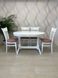 Dining table extendable wooden INVITO WHITE, 1200/1600 oval