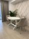 Dining table extendable wooden INVITO WHITE, 1200/1600 oval