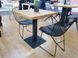 Masă de dining PURO STEJAR cu NEGRU (FURNIR NATURAL/METAL) 70&times;70 cm