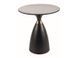 Coffee table GEMINI WHITE MARBLE EFFECT with MATT BLACK AND BRUSHED GOLD (CERAMIC/METAL) 50&times;56 cm